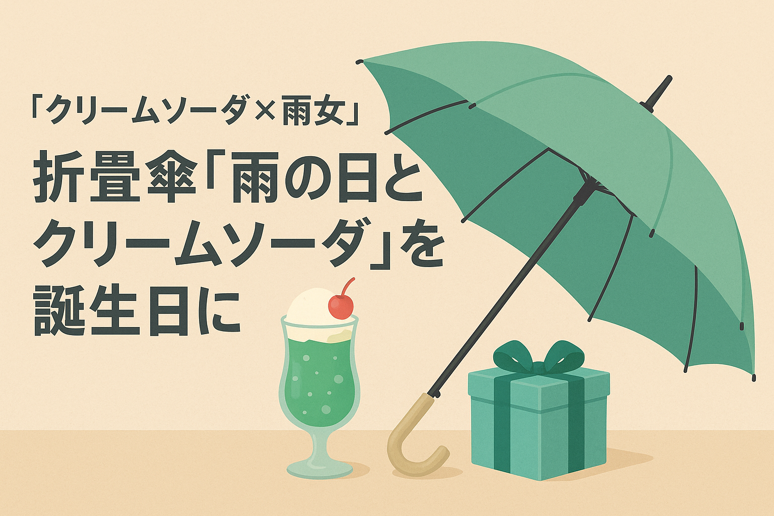 クリームソーダ×雨女にオススメ!雨の日とクリームソーダ!