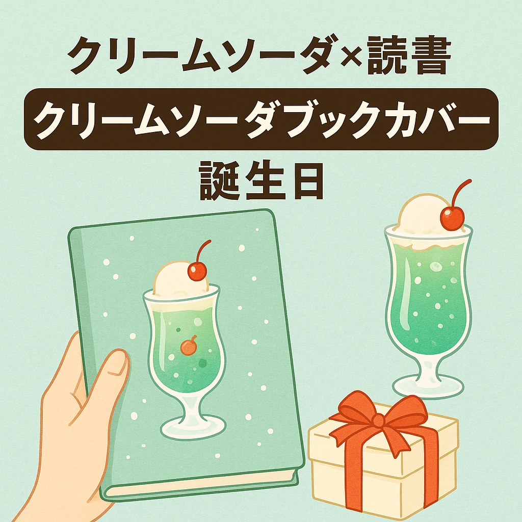 クリームソーダ×読書好きにオススメ！クリアブックカバーfog！